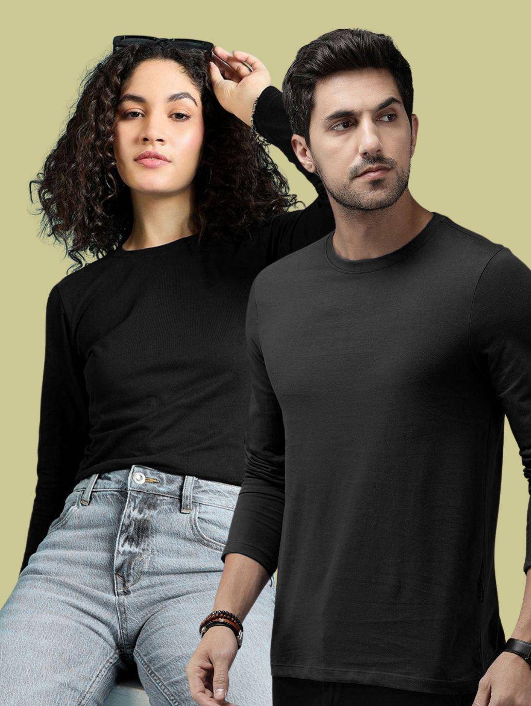 Basic Activewear Full Sleeve Shirt - Black - wearup.store